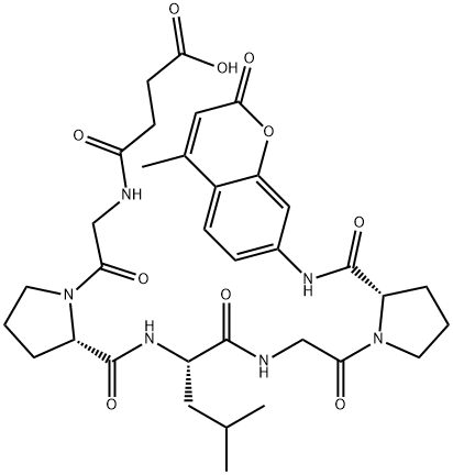 SUC-GLY-PRO-LEU-GLY-PRO-AMC 结构式