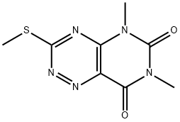 Pyrimido[4,5-e]-1,2,4-triazine-6,8(5H,7H)-dione, 5,7-dimethyl-3-(methy lthio)- 结构式