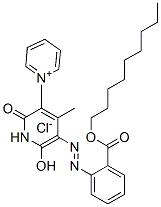 1-[1,2-dihydro-6-hydroxy-4-methyl-5-[[2-[(nonyloxy)carbonyl]phenyl]azo]-2-oxo-3-pyridyl]pyridinium chloride  结构式