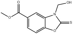 2,3-DIHYDRO-3-(HYDROXYMETHYL)-2-THIOXO-5-BENZOXAZOLECARBOXYLIC ACID METHYL ESTER 结构式