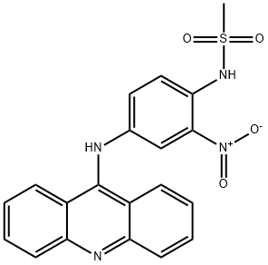 N-[2-Nitro-4-[(acridine-9-yl)amino]phenyl]methanesulfonamide 结构式