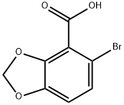 5-溴苯并[1,3]二氧杂环戊烯-4-羧酸 结构式
