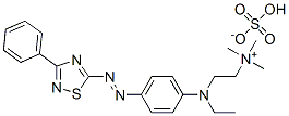 [2-[ethyl[4-[(3-phenyl-1,2,4-thiadiazol-5-yl)azo]phenyl]amino]ethyl]trimethylammonium hydrogen sulphate 结构式