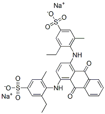 4,4'-[[(9,10-Dihydro-9,10-dioxoanthracene)-1,4-diyl]diimino]bis[3-ethyl-5-methylbenzenesulfonic acid]disodium salt 结构式