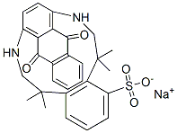 Benzenesulfonic acid, (9,10-dihydro-9,10-dioxo-1,4-anthracenediyl)diiminobis(1,1-dimethylethyl)-, sodium salt 结构式