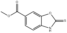 2-疏基苯并[D]噁唑-6-羧酸甲酯 结构式