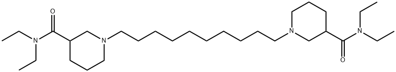 1,10-bis(3-(N,N-diethylcarbamoyl)piperidino)decane 结构式