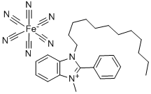 1-Methyl-2-phenyl-3-dodecylbenzimidazolinium ferrocyanide 结构式