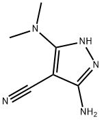 1H-Pyrazole-4-carbonitrile,  3-amino-5-(dimethylamino)- 结构式