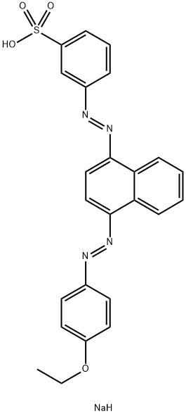 sodium 3-[[4-[(4-ethoxyphenyl)azo]-1-naphthyl]azo]benzenesulphonate 结构式