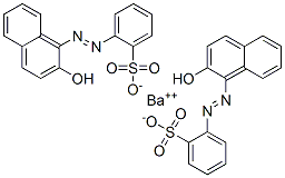 Bis[2-[(2-hydroxy-1-naphthalenyl)azo]benzenesulfonic acid]barium salt 结构式