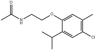 N-[2-(4-氯-5-甲基-2-丙-2-基-苯氧基)乙基]乙酰胺 结构式