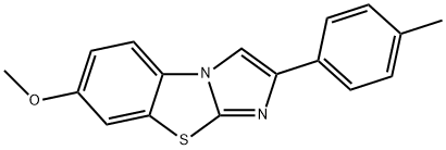 7-METHOXY-2-(4-METHYLPHENYL)IMIDAZO[2,1-B]BENZOTHIAZOLE 结构式