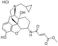 (E)-4-[[(5Α,6Β)-17-(环丙基甲基)-4,5-环氧-3,14-二羟基吗啡-6-基]氨基]-4-氧-2-丁烯酸甲酯盐酸盐 结构式