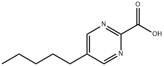 2-Pyrimidinecarboxylic acid, 5-pentyl- (9CI) 结构式