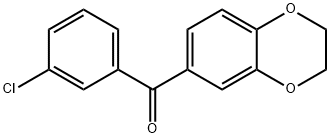 (3-氯苯基)(2,3-二氢苯并[B][1,4]二噁英-6-基)甲酮 结构式