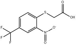 [2-硝基-4-(三氟甲基)苯基]-巯基乙酸 结构式