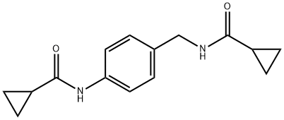 Cyclopropanecarboxamide, N-[4-[[(cyclopropylcarbonyl)amino]methyl]phenyl]- 结构式