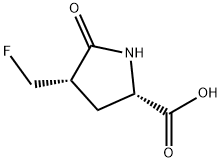 L-Proline, 4-(fluoromethyl)-5-oxo-, (4S)- (9CI) 结构式