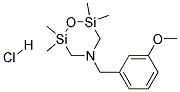 4-(3-METHOXYBENZYL)-2,2,6,6-TETRAMETHYL-1-OXA-4-AZA-DISILACYCLOHEXANE HCL, 99 结构式