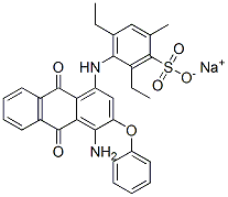 sodium 4-[(4-amino-9,10-dihydro-9,10-dioxo-3-phenoxy-1-anthryl)amino]-3,5-diethyltoluene-2-sulphonate 结构式