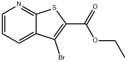 3-溴噻吩并[2,3-B]吡啶-2-甲酸乙酯 结构式