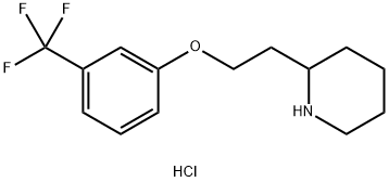 2-{2-[3-(Trifluoromethyl)phenoxy]ethyl}piperidinehydrochloride 结构式