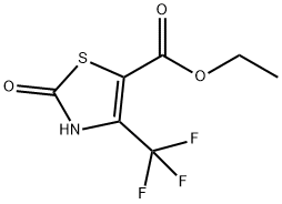 2-羟基-4-(三氟甲基)噻唑-5-羧酸乙酯 结构式