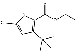 4-(叔丁基)-2-氯噻唑-5-羧酸乙酯 结构式