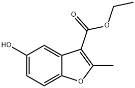 5-羟基-2-甲基苯并呋喃-3-甲酸乙酯 结构式