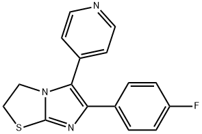 6-(4-氟苯基)-5-(4-吡啶基)-2,3-二氢咪唑并[2,1-B]-噻唑 结构式
