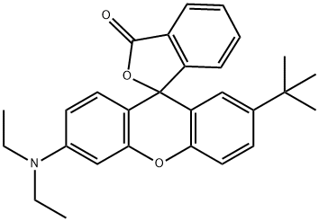 2'-(tert-butyl)-6'-(diethylamino)spiro[isobenzofuran-1(3H),9'-[9H]xanthene]-3-one 结构式