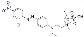 [2-[[4-[(2-chloro-4-nitrophenyl)azo]phenyl]ethylamino]ethyl](2-hydroxypropyl)dimethylammonium hydrogen sulphate 结构式