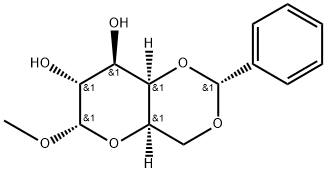 甲基-4,6-O-苯亚甲基-Α-D-吡喃半乳糖苷 结构式