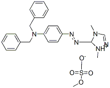 5-[[4-[双(苯基甲基)氨基]苯基]偶氮]-1,4-二甲基-1H-1,2,4-三唑硫酸甲酯 结构式