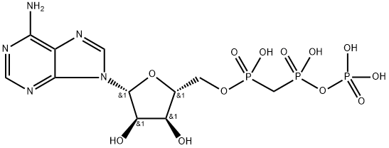 腺苷5'-[氢[[羟基(膦酰氧基)亚膦酰]甲基]膦酸酯] 结构式
