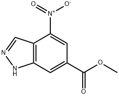 4-硝基-6-吲唑羧酸甲酯 结构式