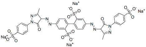 tetrasodium 4,4'-bis[[4,5-dihydro-3-methyl-5-oxo-1-(4-sulphonatophenyl)-1H-pyrazol-4-yl]azo][1,1'-biphenyl]-2,2'-disulphonate