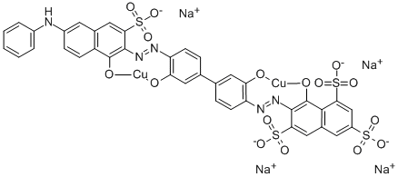 tetrasodium [mu-[7-[[4'-[[6-anilino-1-hydroxy-3-sulpho-2-naphthyl]azo]-3,3'-dihydroxy[1,1'-biphenyl]-4-yl]azo]-8-hydroxynaphthalene-1,3,6-trisulphonato(8-)]]dicuprate(4-) 