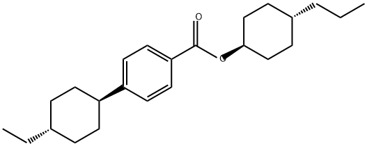 [trans(trans)]-4-propylcyclohexyl 4-(4-ethylcyclohexyl)benzoate 结构式