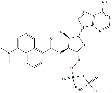 (5-(dimethylamino-1-naphthoyl))adenosine diphosphate 结构式