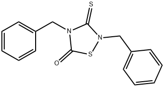 2,4-DIBENZYL-5-OXOTHIADIAZOLIDINE-3-THIONE 结构式