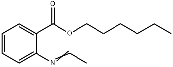 hexyl 2-(ethylideneamino)benzoate 结构式