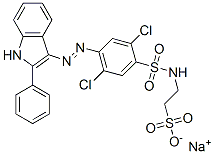 sodium 2-[[[2,5-dichloro-4-[(2-phenyl-1H-indol-3-yl)azo]phenyl]sulphonyl]amino]ethanesulphonate