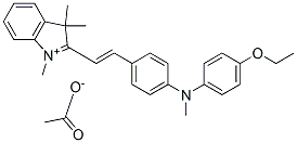 2-[2-[4-[(4-ethoxyphenyl)methylamino]phenyl]vinyl]-1,3,3-trimethyl-3H-indolium acetate 结构式