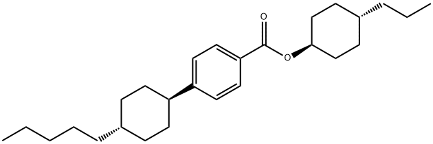 trans-4-propylcyclohexyl trans-p-(4-pentylcyclohexyl)benzoate 结构式