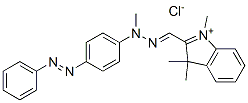 1,3,3-trimethyl-2-[[methyl[4-(phenylazo)phenyl]hydrazono]methyl]-3H-indolium chloride  结构式