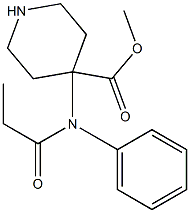 4-(苯基丙酰氨基)哌啶-4-羧酸甲酯 结构式