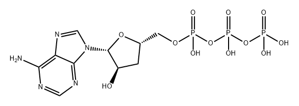3'-deoxyadenosine 5'-triphosphate 结构式