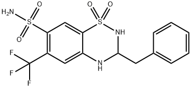 苄氟噻嗪 结构式